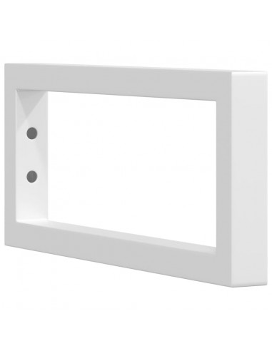 Reggimensole per Lavabo 2 pz Bianche Rettangolari in Acciaio