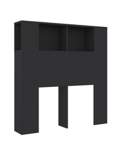 Testiera con Scomparti Nera 100x18,5x104,5 cm 2