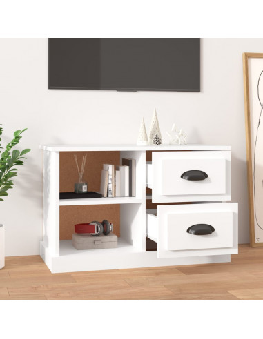 Mobile Porta TV Bianco 73x35,5x47,5 cm in Legno Multistrato