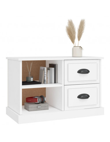 Mobile Porta TV Bianco 73x35,5x47,5 cm in Legno Multistrato