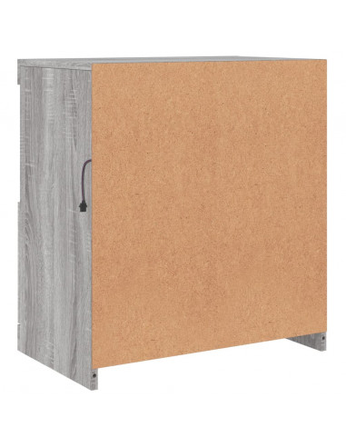 Credenza con Luci LED Grigio Sonoma 60x37x67 cm