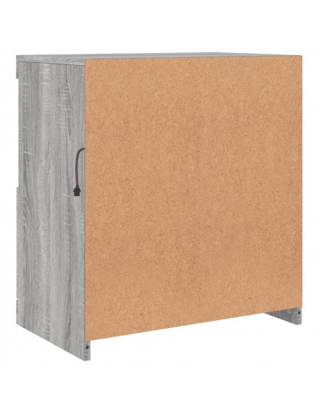 Credenza con Luci LED Grigio Sonoma 60x37x67 cm