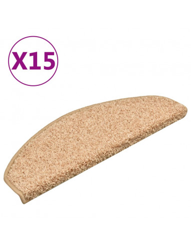 Tappetini per Scale 15 pz Oro 65x21x4 cm