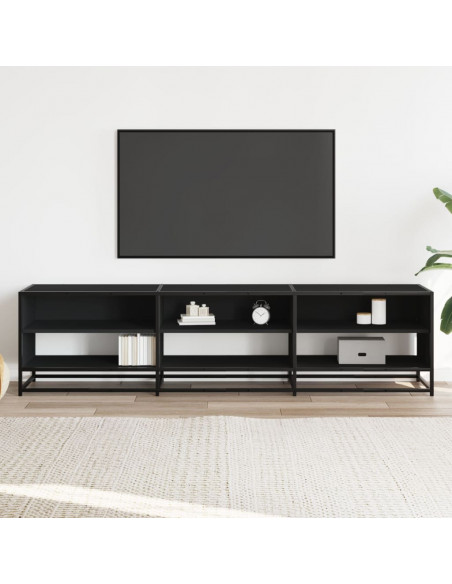 Mobile Porta TV Nero 180x40x46 cm in Legno Multistrato