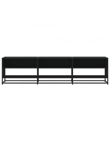 Mobile Porta TV Nero 180x40x46 cm in Legno Multistrato