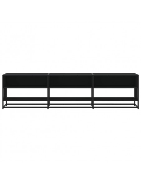 Mobile Porta TV Nero 180x40x46 cm in Legno Multistrato