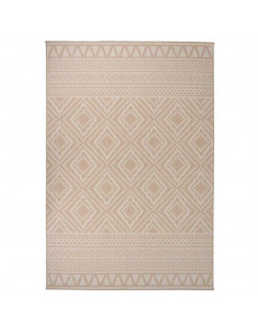 Tappeto da Esterni a Tessitura Piatta 160x230cm Strisce Marroni 2