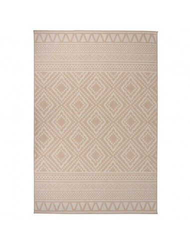 Tappeto da Esterni a Tessitura Piatta 160x230cm Strisce Marroni