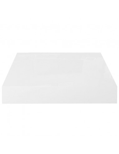 Scaffali a Parete 4 pz Bianco Lucido 23x23,5x3,8 cm in MDF