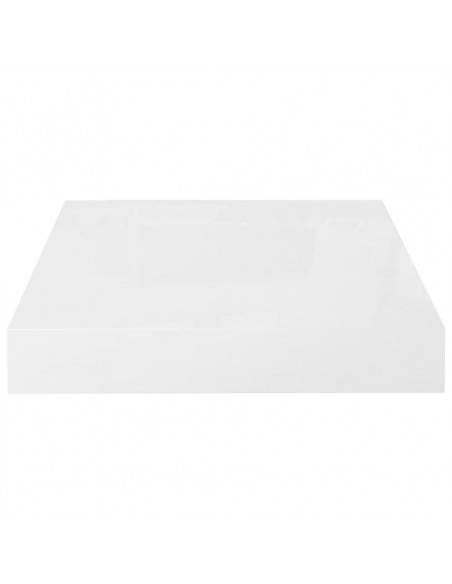 Scaffali a Parete 4 pz Bianco Lucido 23x23,5x3,8 cm in MDF