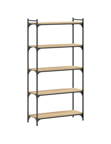 Libreria 5 Ripiani Rovere Sonoma 80x30x154 cm Legno Multistrato