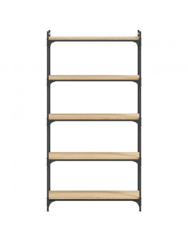 Libreria 5 Ripiani Rovere Sonoma 80x30x154 cm Legno Multistrato