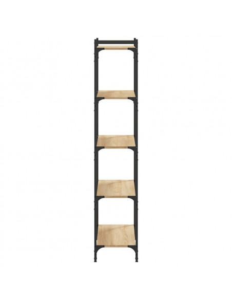 Libreria 5 Ripiani Rovere Sonoma 80x30x154 cm Legno Multistrato