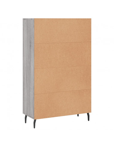 Credenza Grigio Sonoma 69,5x31x115 cm in Legno Multistrato
