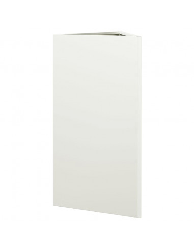 Fioriera da Giardino Bianca Triangolare 40x34,5x70cm in Acciaio