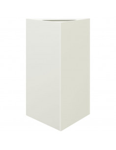 Fioriera da Giardino Bianca Triangolare 50x43x75 cm in Acciaio 2