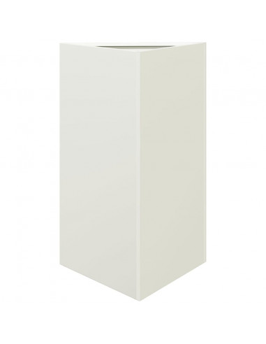 Fioriera da Giardino Bianca Triangolare 50x43x75 cm in Acciaio