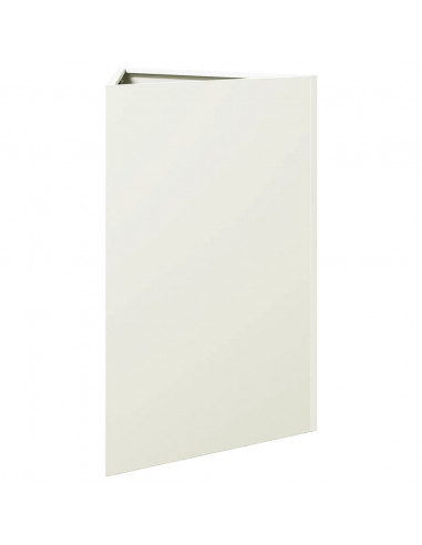 Fioriera da Giardino Bianca Triangolare 50x43x75 cm in Acciaio