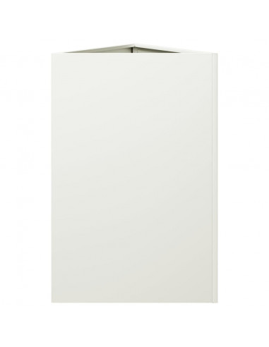 Fioriera da Giardino Bianca Triangolare 50x43x75 cm in Acciaio