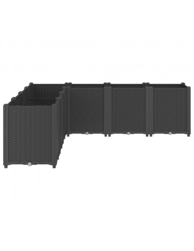 Fioriera da Giardino Nera 160x160x53 cm in PP