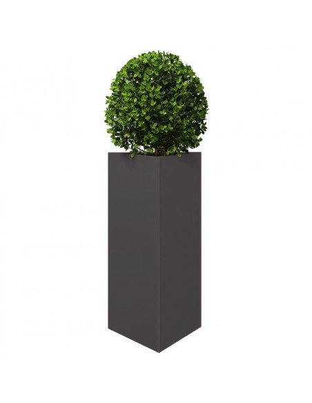 Fioriera da Giardino Nera Triangolare 40x34,5x70 cm in Acciaio