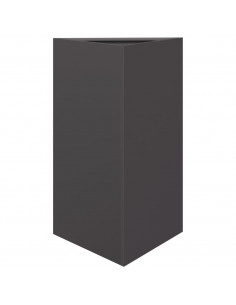 Fioriera da Giardino Nera Triangolare 50x43x75 cm in Acciaio 2