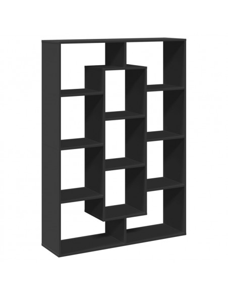 Libreria Nera 102x29x143 cm in Legno Multistrato