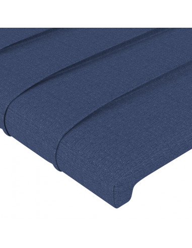 Giroletto con Testiera Blu 160x200 cm in Tessuto