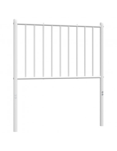 Testiera in Metallo Bianco 75 cm