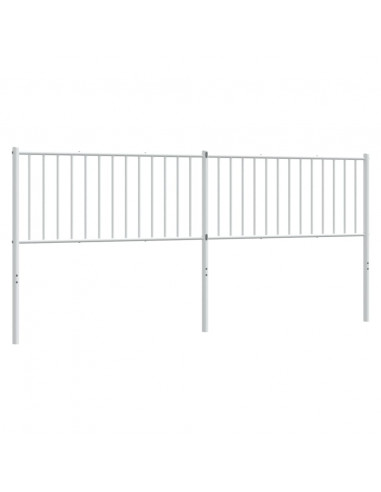 Testiera in Metallo Bianco 200 cm