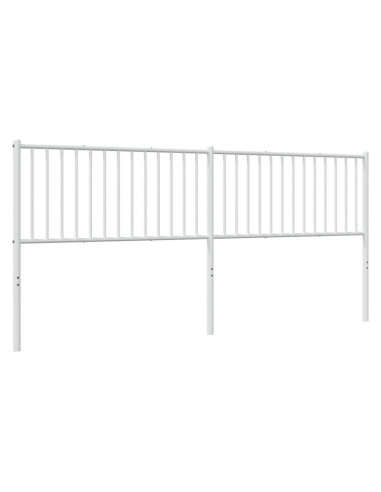 Testiera in Metallo Bianco 200 cm
