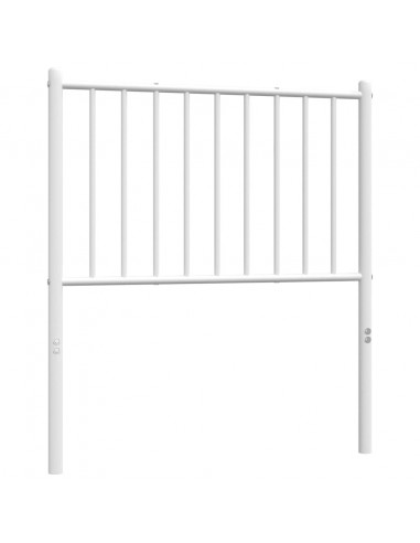 Testiera in Metallo Bianco 80 cm