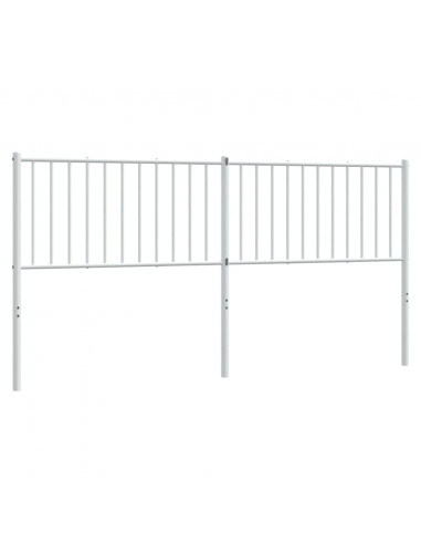Testiera in Metallo Bianco 180 cm