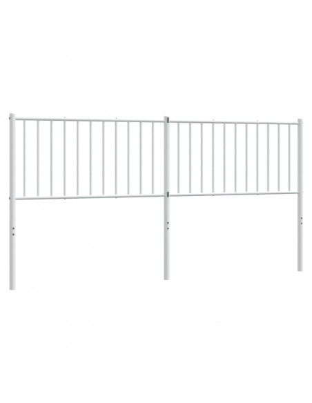Testiera in Metallo Bianco 180 cm