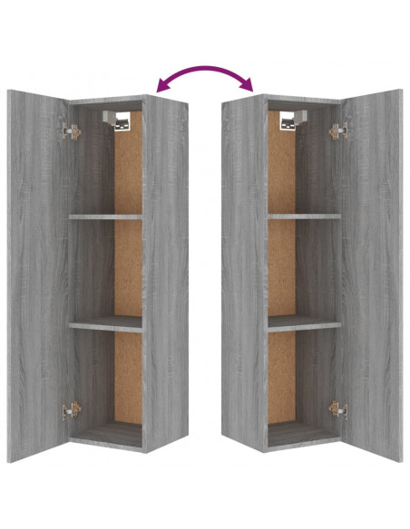 Set Mobili Porta TV 8pz Grigio Sonoma in Legno Multistrato
