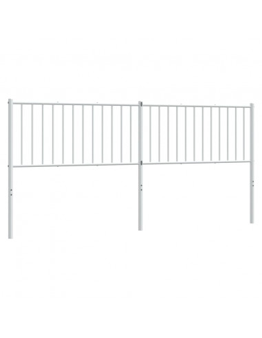 Testiera in Metallo Bianco 193 cm