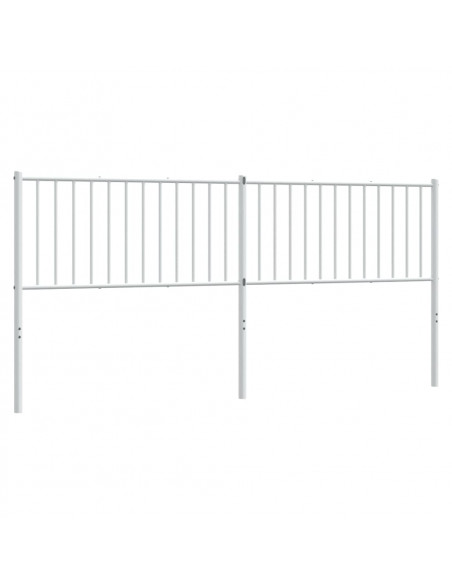 Testiera in Metallo Bianco 193 cm