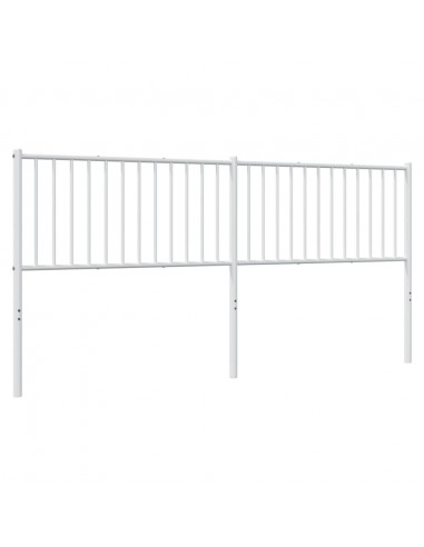 Testiera in Metallo Bianco 193 cm
