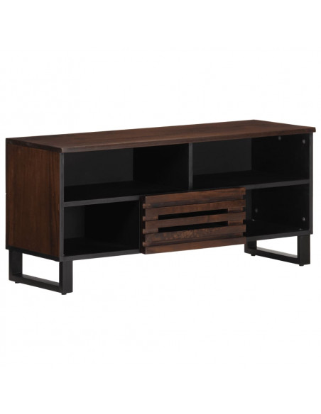 Mobile Porta TV Marrone 100x34x46 cm in Legno di Mango