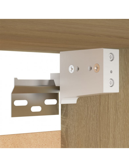 Mobili TV 2pz Bianco e Rovere Sonoma 30,5x30x60 cm Multistrato