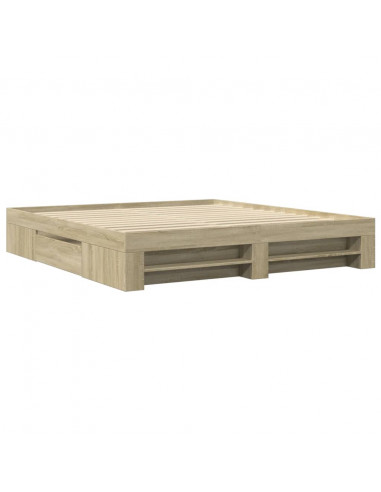 Giroletto senza Materasso Rovere Sonoma 200x200cm in Truciolato