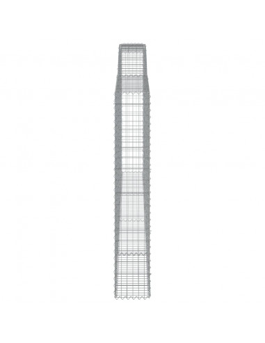 Cesti Gabbioni ad Arco 15 pz 400x30x180/200 cm Ferro Zincato
