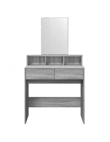 Toeletta con Specchio Grigio Sonoma 80x41x144,5 cm