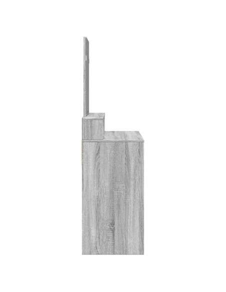 Toeletta con Specchio Grigio Sonoma 80x41x144,5 cm