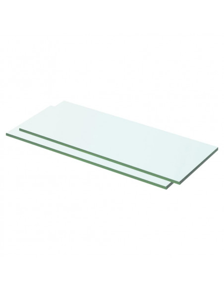 Mensole in Vetro Trasparente 2 pz 50x15 cm
