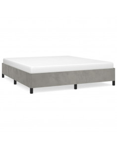 Giroletto Grigio Chiaro 160x200 cm in Velluto 2