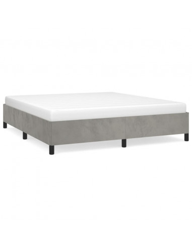 Giroletto Grigio Chiaro 160x200 cm in Velluto