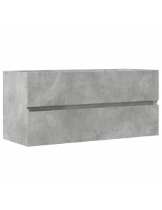 Mobile Lavabo Grigio Cemento 100x38,5x45cm in Legno Multistrato 2
