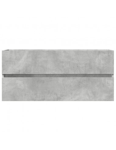 Mobile Lavabo Grigio Cemento 100x38,5x45cm in Legno Multistrato