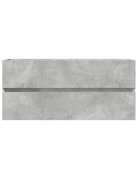 Mobile Lavabo Grigio Cemento 100x38,5x45cm in Legno Multistrato